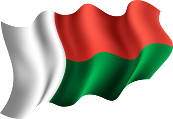 Madagascar Realistic 3D Waving Flag