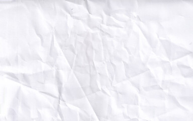 Obraz premium Horizontal crumpled empty paper template vector illustration. Paper texture crumpled white.