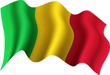 Mali Realistic 3D Waving Flag