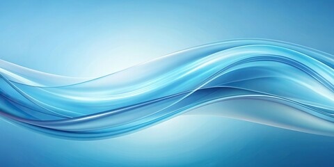 Aerial abstract soft blue wave background with smooth silky shape for presentation backdrop