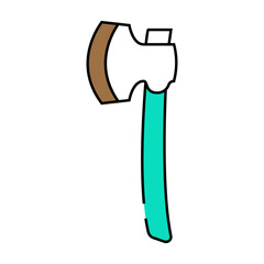 broad axe hatchet line icon vector. broad axe hatchet sign. isolated symbol illustration