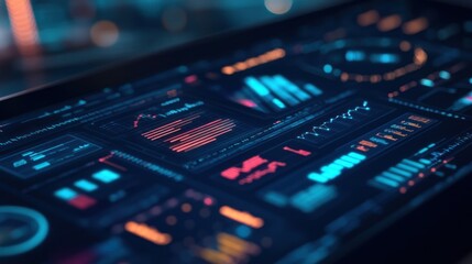 Obraz premium A close-up of a digital tablet displaying cloud storage analytics.. 