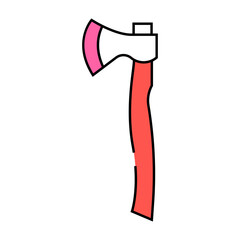 forest axe hatchet line icon vector. forest axe hatchet sign. isolated symbol illustration