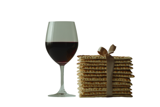 Smiling woman holding a red heart with floating paper hearts, isolated on pink. PNG transparent.