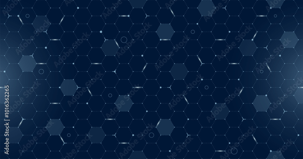 Poster vr hud futuristic user interface hexagons grid. digital ui screen hexagonal seamless mesh. gui hi te