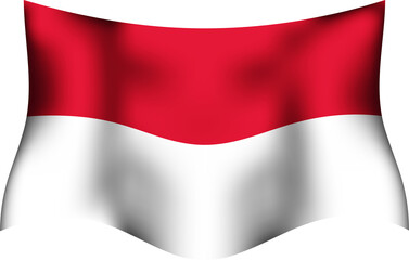 Monaco Realistic 3D Waving Flag