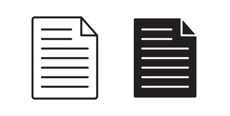 Document icon in solid and stroke style.