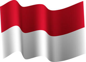 Monaco Realistic 3D Waving Flag