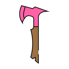 tactical axe hatchet line icon vector. tactical axe hatchet sign. isolated symbol illustration