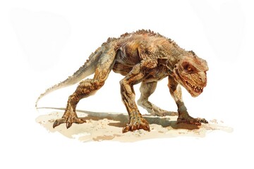 Obraz premium Ferocious dinosaur in detailed illustration
