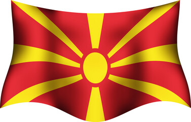 North Macedonia Realistic 3D Waving Flag