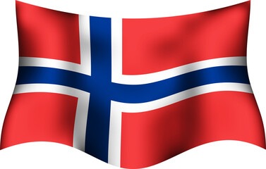 Fototapeta premium Norway Realistic 3D Waving Flag