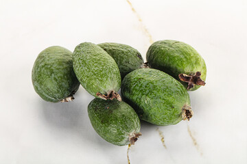 Ripe sweet huicy exotic feijoa