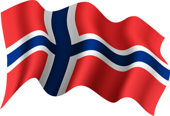 Norway Realistic 3D Waving Flag