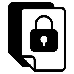 Data Protection Cyber Security icon illustration 