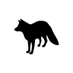 Fox standing silhouette 