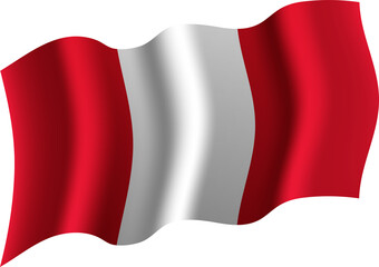 Peru Realistic 3D Waving Flag
