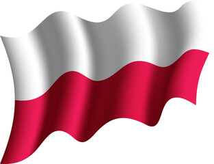 Poland Realistic 3D Waving Flag