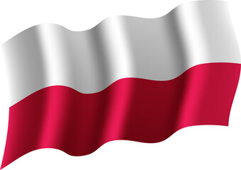 Poland Realistic 3D Waving Flag