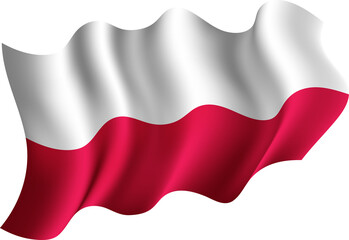 Poland Realistic 3D Waving Flag