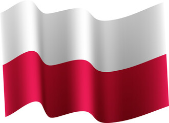 Poland Realistic 3D Waving Flag