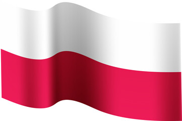Poland Realistic 3D Waving Flag