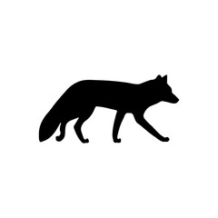 Fox walking silhouette 