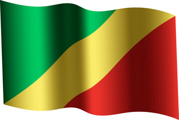 Republic of the Congo Realistic 3D Waving Flag
