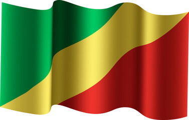 Republic of the Congo Realistic 3D Waving Flag