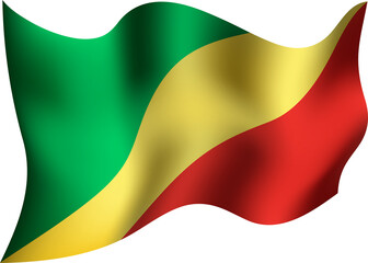 Fototapeta premium Republic of the Congo Realistic 3D Waving Flag