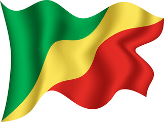 Republic of the Congo Realistic 3D Waving Flag