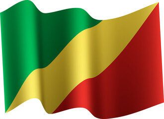 Republic of the Congo Realistic 3D Waving Flag