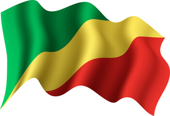 Republic of the Congo Realistic 3D Waving Flag