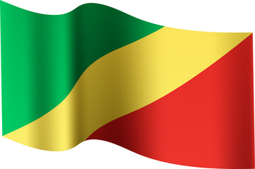 Republic of the Congo Realistic 3D Waving Flag