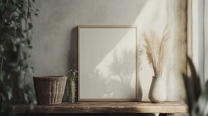 Contemporary Wall Mirror in Minimalist Living Space