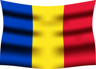 Romania Realistic 3D Waving Flag