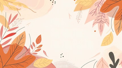 Simple Design in Autumn Background - a charming and seasonal visual. The simple yet elegant design stands out against the beautiful autumn backdrop