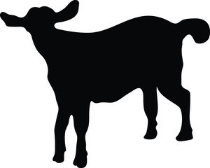 Goat standing silhouette 
