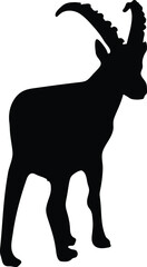 Goat standing silhouette 