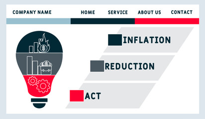 IRA - Inflation Reduction Act acronym. business concept background. vector illustration concept with keywords and icons. lettering illustration with icons for web banner, flyer, landing pag