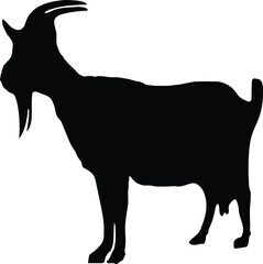 Goat standing silhouette 