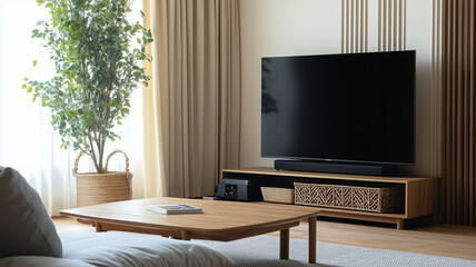 モダンな和洋折衷リビングルーム