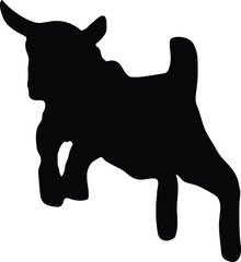 Baby goat silhouette 