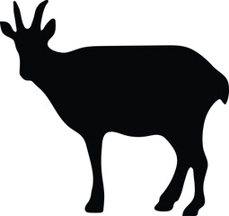 Goat standing silhouette 