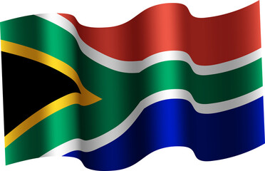 Obraz premium South Africa Realistic 3D Waving Flag
