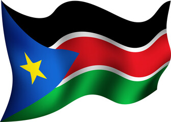 South Sudan Realistic 3D Waving Flag