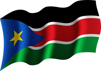 South Sudan Realistic 3D Waving Flag