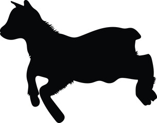 Baby goat silhouette 