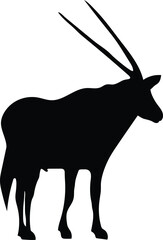 Goat standing silhouette 