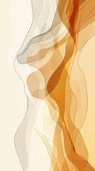Naklejka premium Minimalist line art compositions with clean lines, modern and elegant, Digital, Soft tones, Illustration, Artistic simplicity